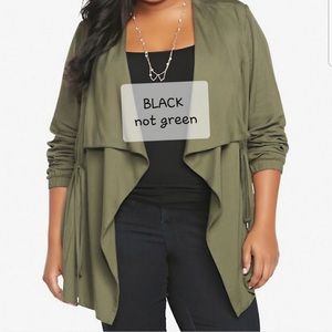 Torrid size 5 cinch waist jacket BLACK